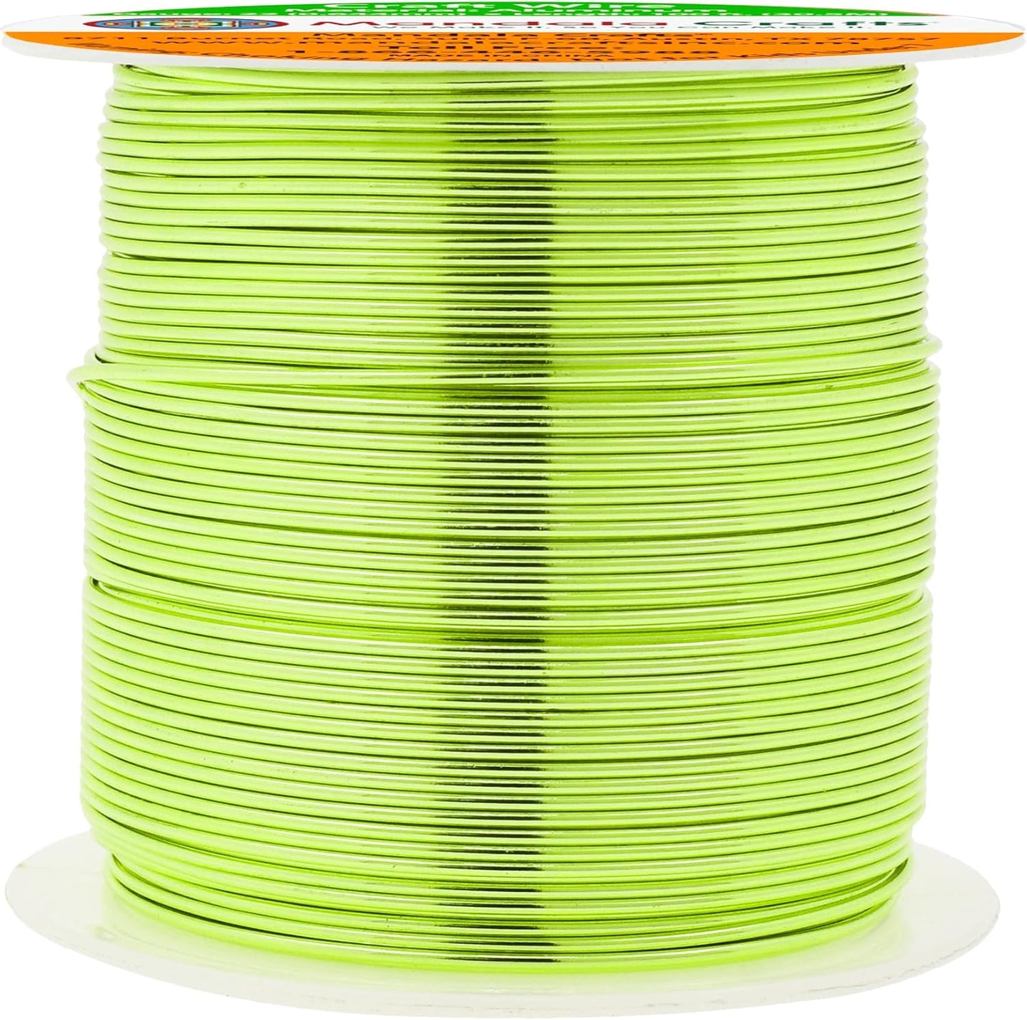 Mandala Crafts 22 Gauge Anodized Aluminum Craft Wire for Jewelry Making - 100 FT Colored Flexible Light Green Wire - Bendable for Bonsai Armature Crafting Sculpting