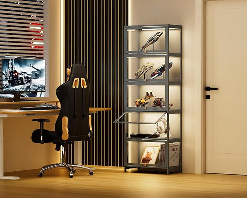 5-Tier Clear Display Cabinet by BRIGHTORIA
