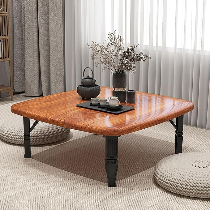 JHDXL Folding Japanese Floor Table，Folding Floor Coffee Table, Vintage Portable by Unknown