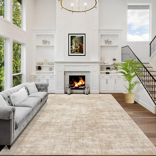 9x12 Area Rugs Washable Rug: Modern Abstract Living Room Rug Soft Anti-Skid by GENTDRIZZ