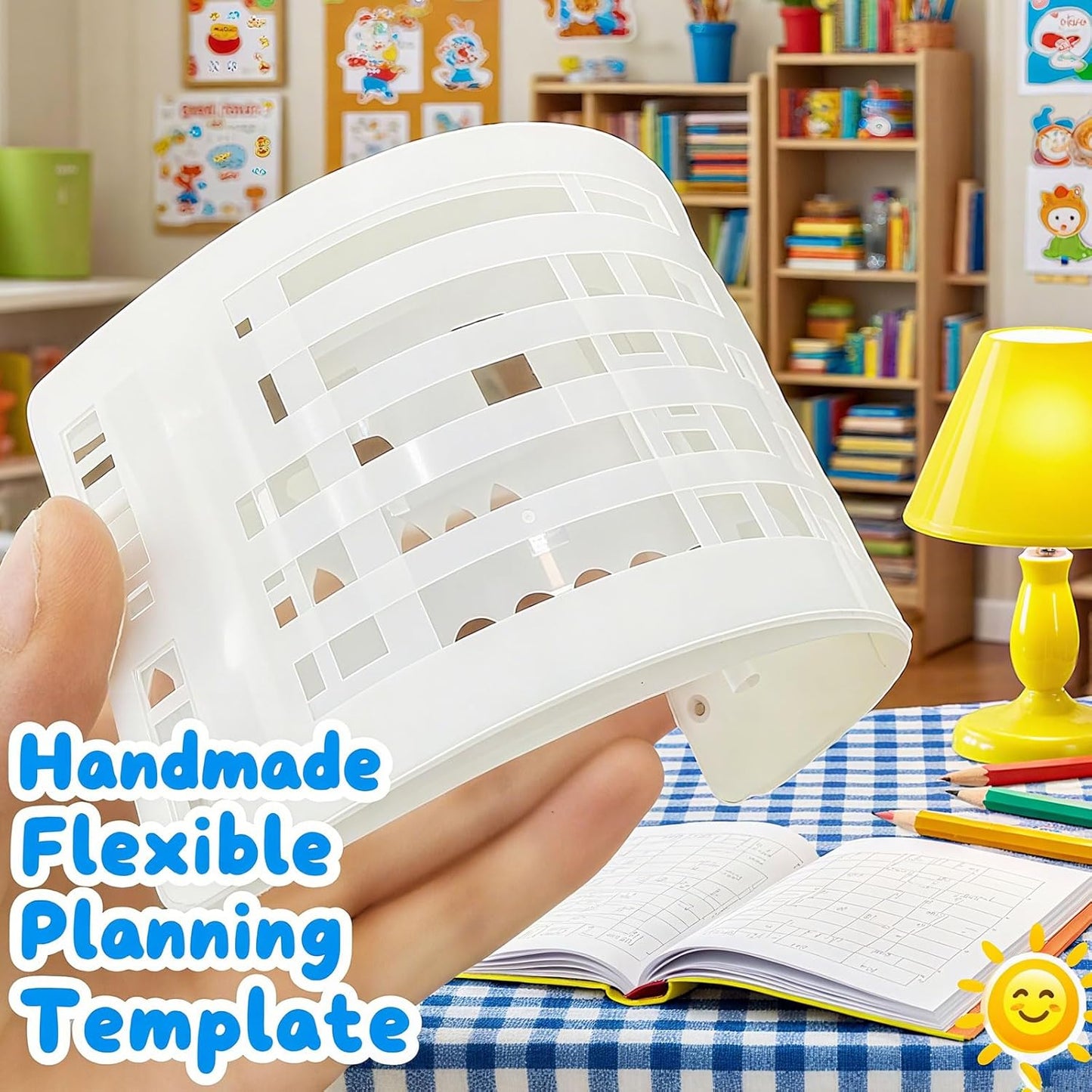 Handmade Flexible Record Template, Reusable Planner Stencils for Journaling, Calendar, Checklists, Scrapbooking & DIY Craft Supplies (C Set)