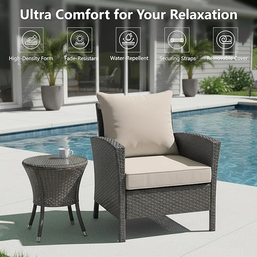 24x24 Inch Outdoor Chair Cushion - Image 2