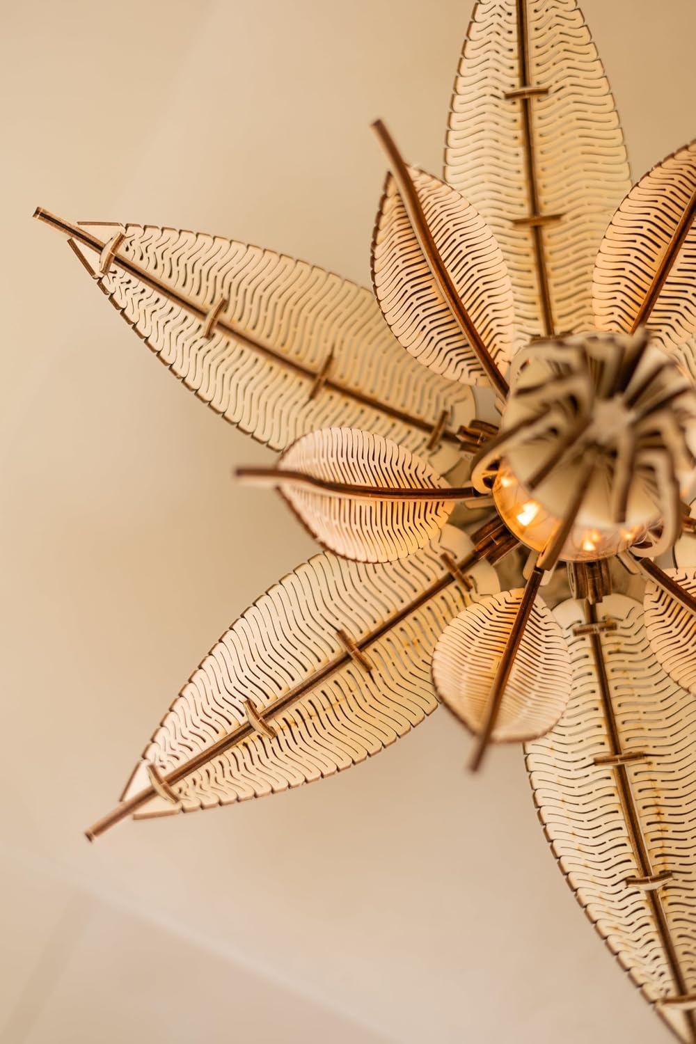 Wood Trick Fiery Bloom Luminous LED 3D Wooden Puzzles for Adults to Build - Interactive Mechanical Movement - Engineering DIY Project Mechanical 3D Puzzle Model Kits for Adults