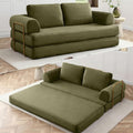 HANXIN 80 Inch Convertible Sleeper Sofa Bed, High Back Plush Corduroy Folding by HANXIN
