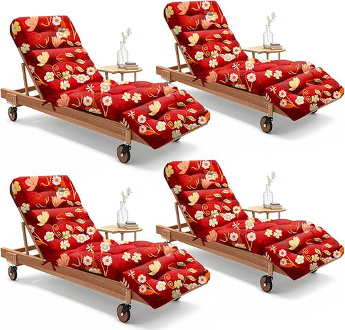 4 Pack Outdoor Chaise Lounge Chair Cushion 75.1 x 22.8 x 4.7 Inches 100% by Uthem