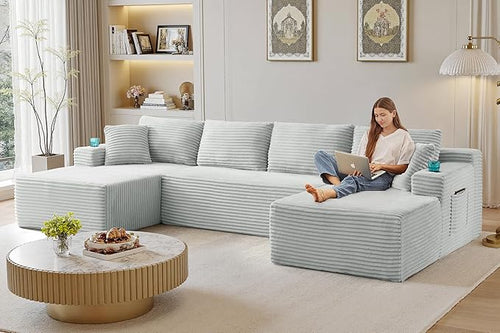 133" Sectional Couches for Living Room Cloud Couch Sofa by AWarmHomeForYou