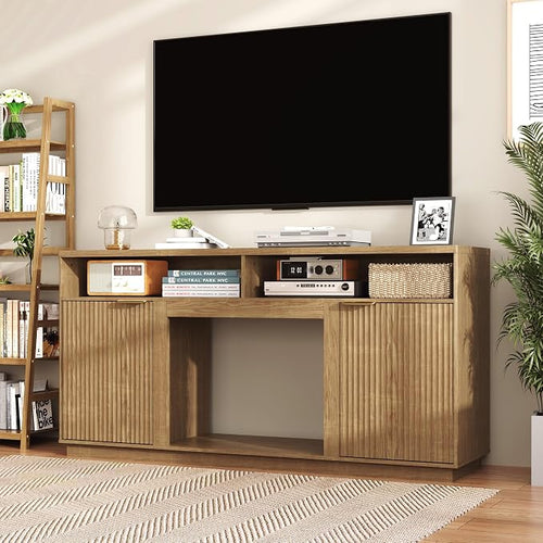 3-Piece Fluted Living Room Set Includes 2 Fluted Night Stand - Image 2