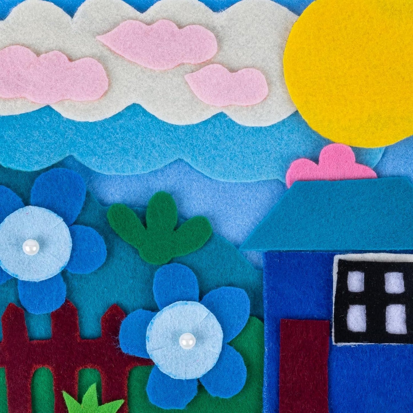 XSEINO 13 Rolls 8"x35" 1.4mm Thick Soft Felt Fabric Sheet 13 Assorted Blue Series Colors Felt Pack Pastel Felt Sheets for DIY Craft Sewing Squares Nonwoven Patchwork