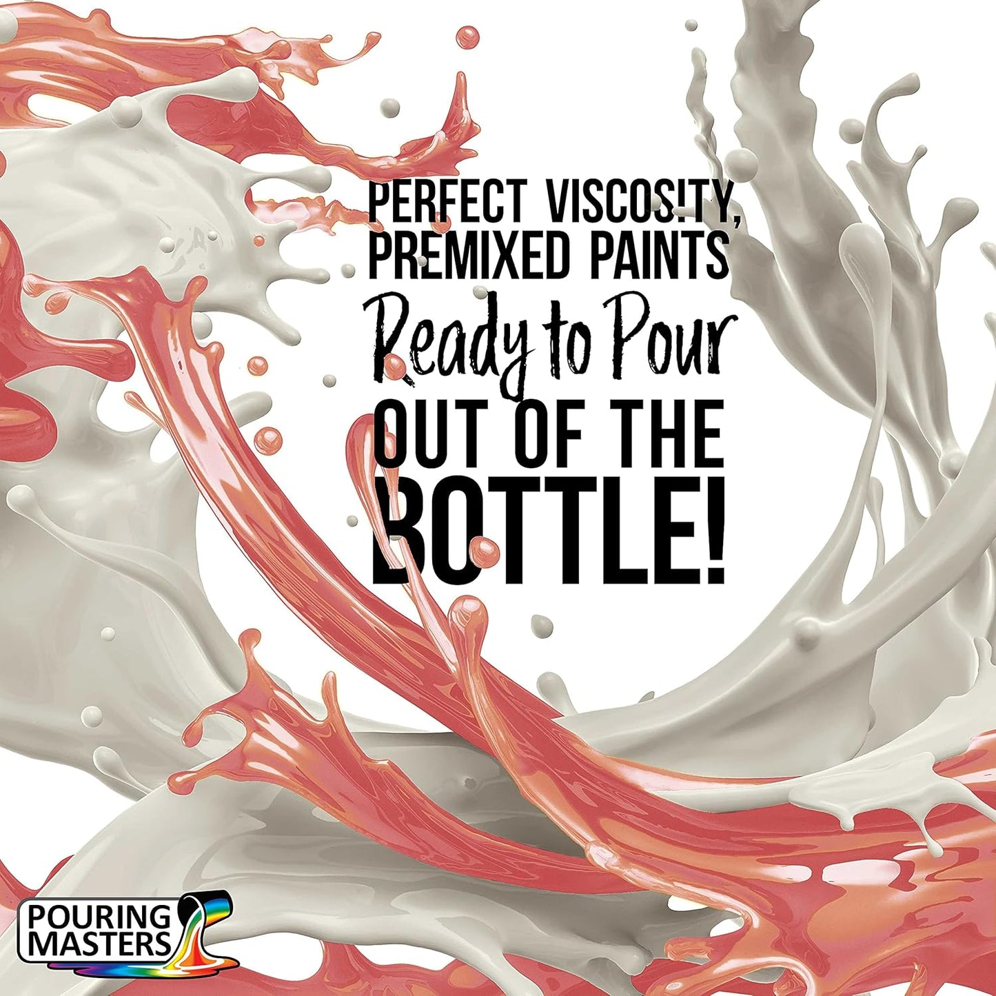 Pouring Masters Peachy Gold/Pink Iridescent Special Effects Acrylic Pouring Paint - Premium 8-Ounce Pre-Mixed Fluid Acrylic Paint - Fluid Art Supplies for Canvas, Wood, Paper, Tile & Rocks