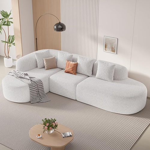114 Inch Boneless Couches for Living Room, Modern Modular Sectional Sofa by Luxanimarion