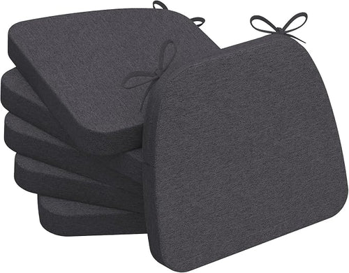 AAAAAcessories D-Shaped Chair Cushions, Machine-Washable Cover, Dark Grey by AAAAAcessories