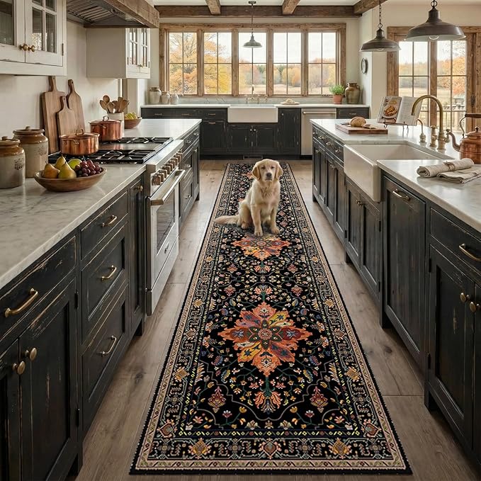 RELEANY Area Rugs 2'6"x12' Runner Rug Non Slip Washable - Image 2