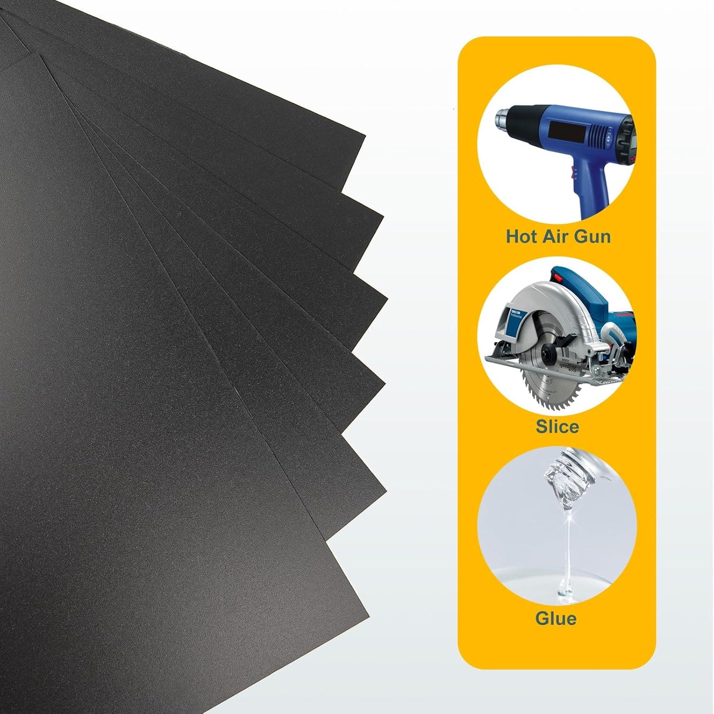 3 Pack Black Plastic Sheet 12x16x0.08 in Flexible High Tensile Plastic Sheets Black Plastic Panel for DIY Materials Handicrafts Home Decoration