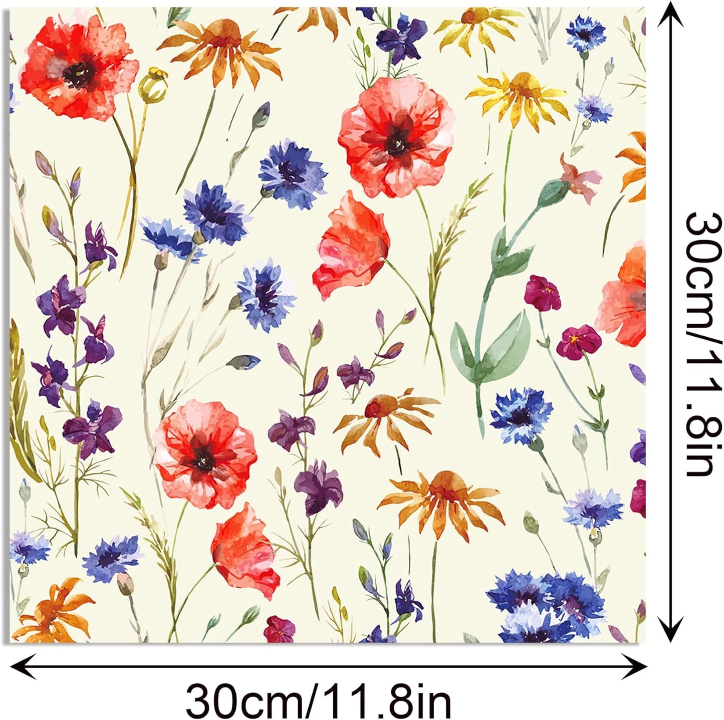 12×12 Flower Scrapbook Paper Vintage Flower Pattern Papers Pad ,24 Sheets Double-Sided Bobo Floral Scrapbooking CardStock Paper Pad for Holiday Cardmaking DIY Origami Papers.