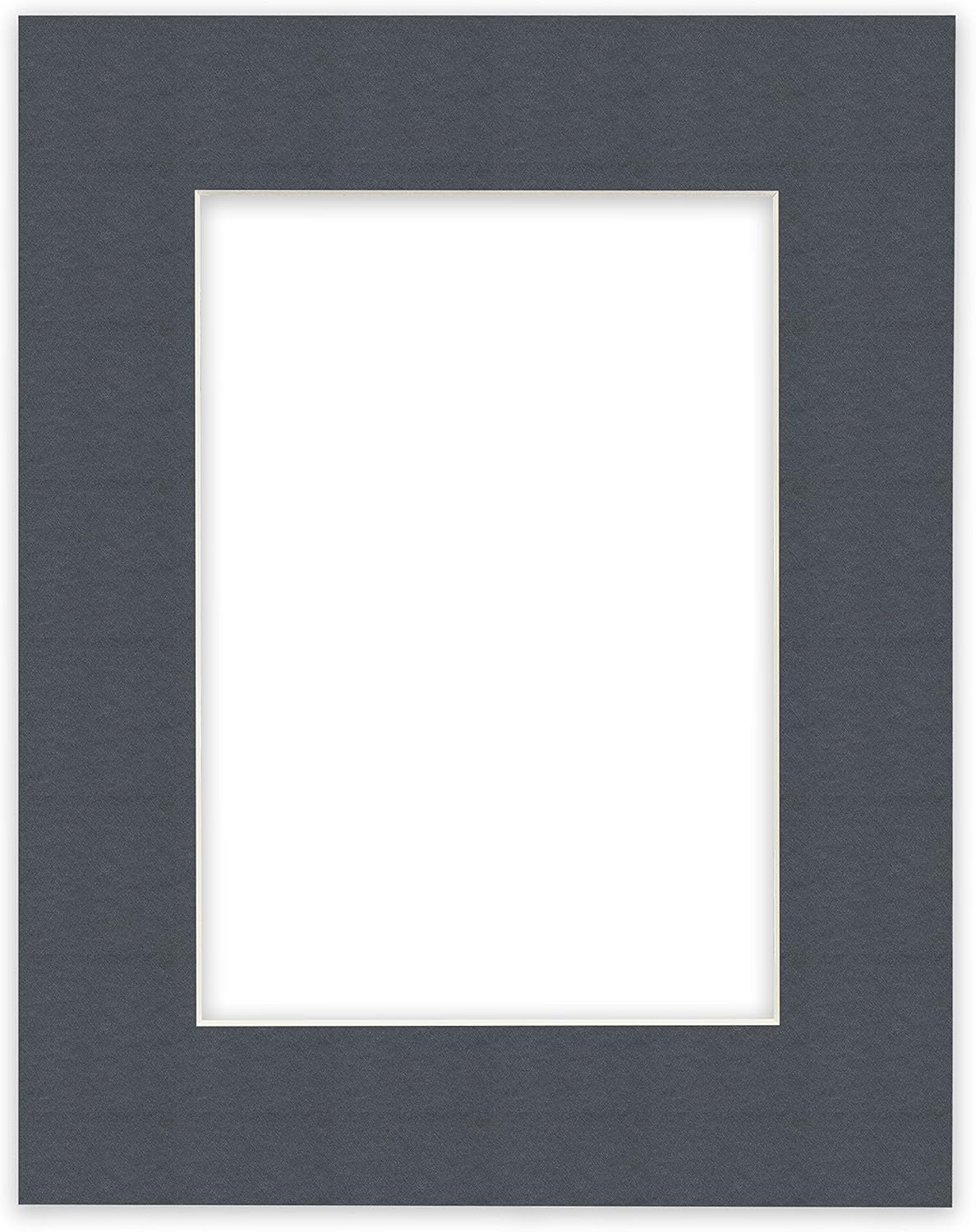 Craig Frames B573 Pre-cut Mat Board for 8.5x11 Print, 11x14, Graphite Black