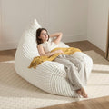 3-in-1 Giant Bean Bag Chair for Adults & Kids, Convertible Floor Sofa to by Gericco