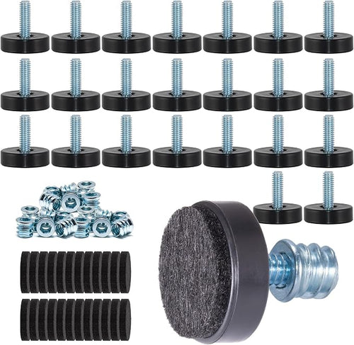 24 Pack M6 Thread Adjustable Furniture Levelers by DIYfurniturerepairtools