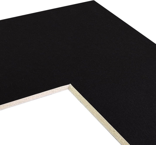 Craig Frames B221 Pre-cut Mat Board for 9x11 Print, 11x14, Smooth Black