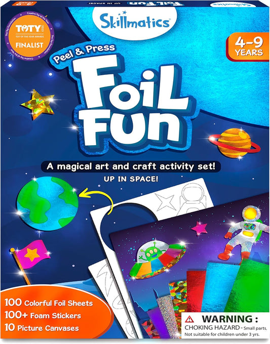 Skillmatics Foil Fun - Space, No Mess Art for Kids, Craft Kits & Supplies, DIY Creative Activity, Travel Toys, Gifts for Boys & Girls Ages 4, 5, 6, 7, 8, 9