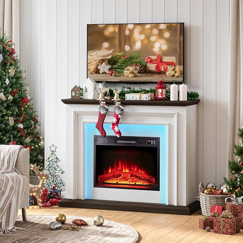44" LED Lights Electric Fireplace by BOSHIROFurniture