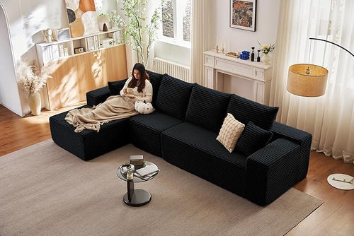 135” Cloud Sectional Couch, Boneless Sofa by ODUWA