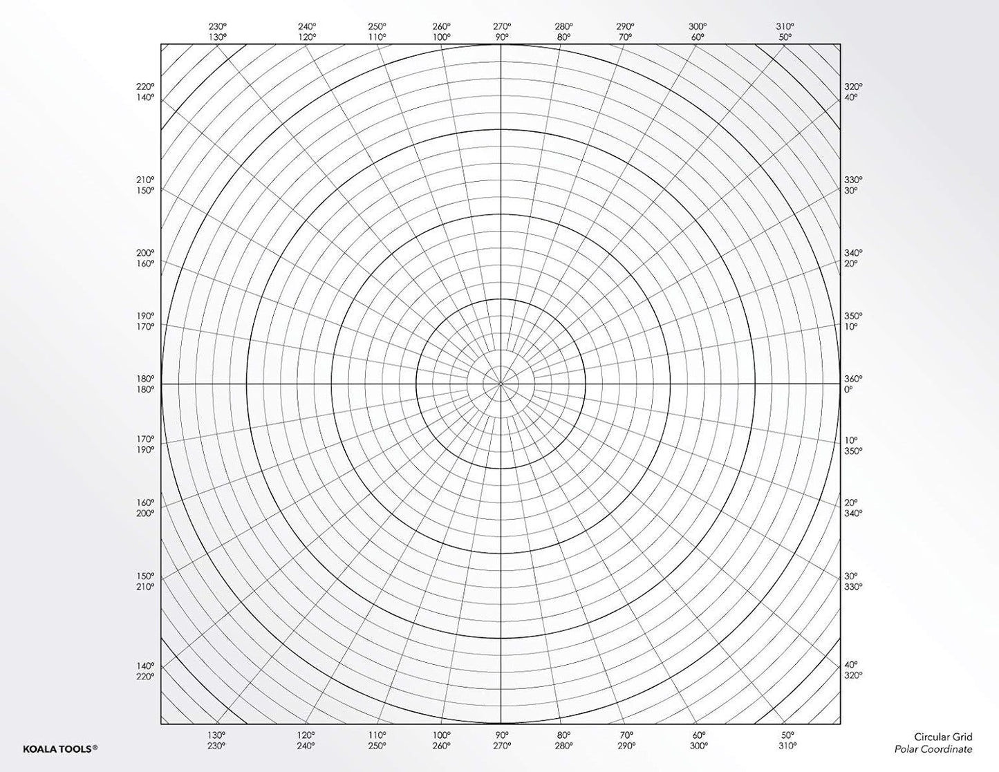 Koala Tools | Geometric Grid Transparency Sheets (Variety Pack of 4) - 8.5" x 11" | Overhead Projector and Light Box Transparencies - Tracing Film for Sketching & Drawing