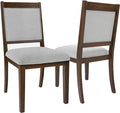 HomePop Open Back Upholstered Wood Frame Dining Chairs by HomePop