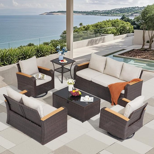 6 Pieces Patio Furniture Sets by YALISSEY
