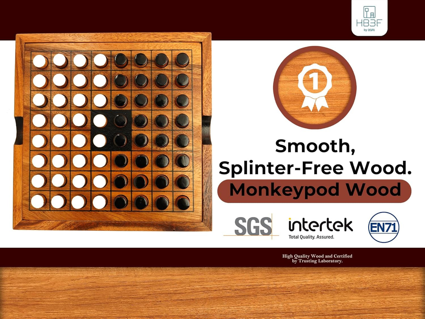 BSIRI Classic Board Game Othello Strategy Games of Family Games for Adults and Children which Playing in 2 Player Board Games to Challenges The Mastermind Game Pieces