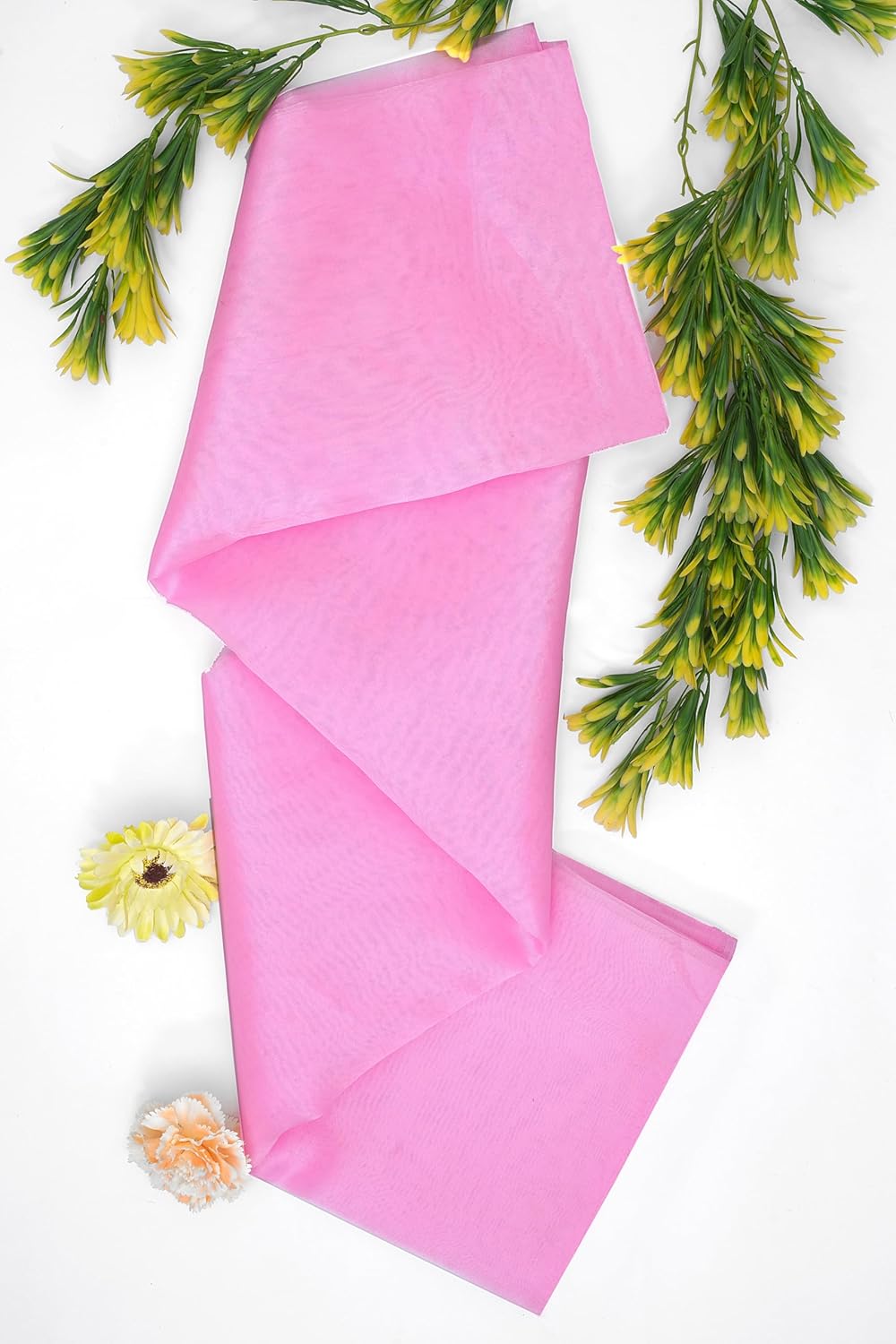 Organza Fabric 10 Yard Bridal Solid Sheer Bolt for Home Décor, Table Décor, Bridal, Fashion, Crafts, Decorations Silky Shiny Organza 44" - (10 Yard, Baby Pink)