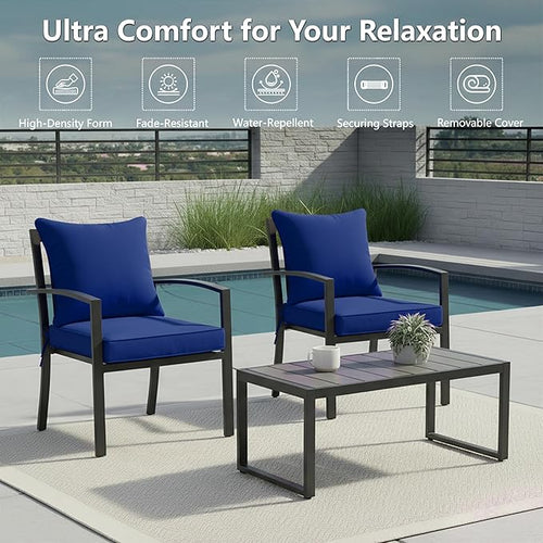 22x22 Inch Patio Chair Cushions Set of 2, Outdoor Furniture Cushions - Image 2