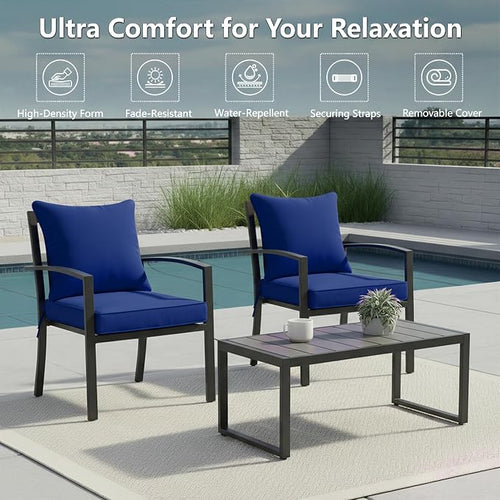 24x24 Inch Outdoor Chair Cushions Set of 2, Patio Furniture Cushions - Image 2