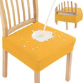 Smiry Waterproof Seat Covers for Dining Room Chairs Set of 4, Stretch Jacquard by Smiry