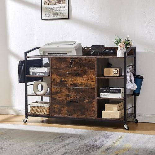 45" File Cabinet for Home Office, Mobile Office Storage Cabinet by Layburstofficefurnitureexpert