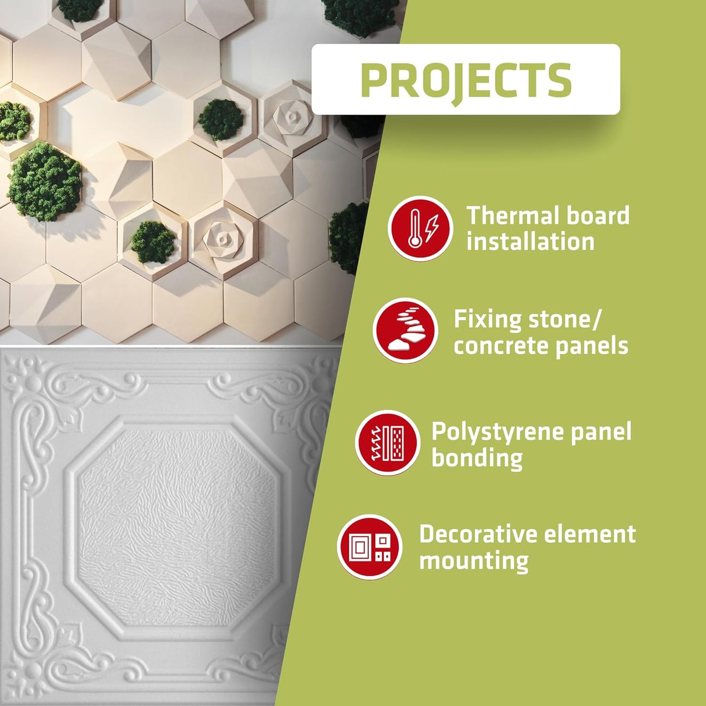 Kraken Bond Fastbond Spray Foam Adhesive (12x24oz.) - Heavy Duty Construction Adhesive for Insulation, Wall & Facade, Concrete, Stone, Subfloor, XPS & EPS Foam Board, Gun&Cleaner Included | 12 Pack