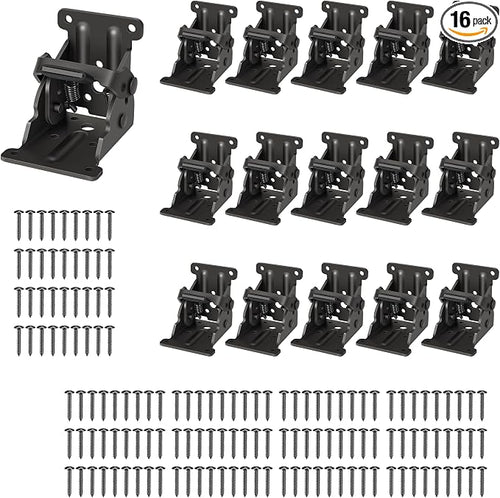 16 Pack Folding Brackets, Self-Lock Hinge by Spiglamm