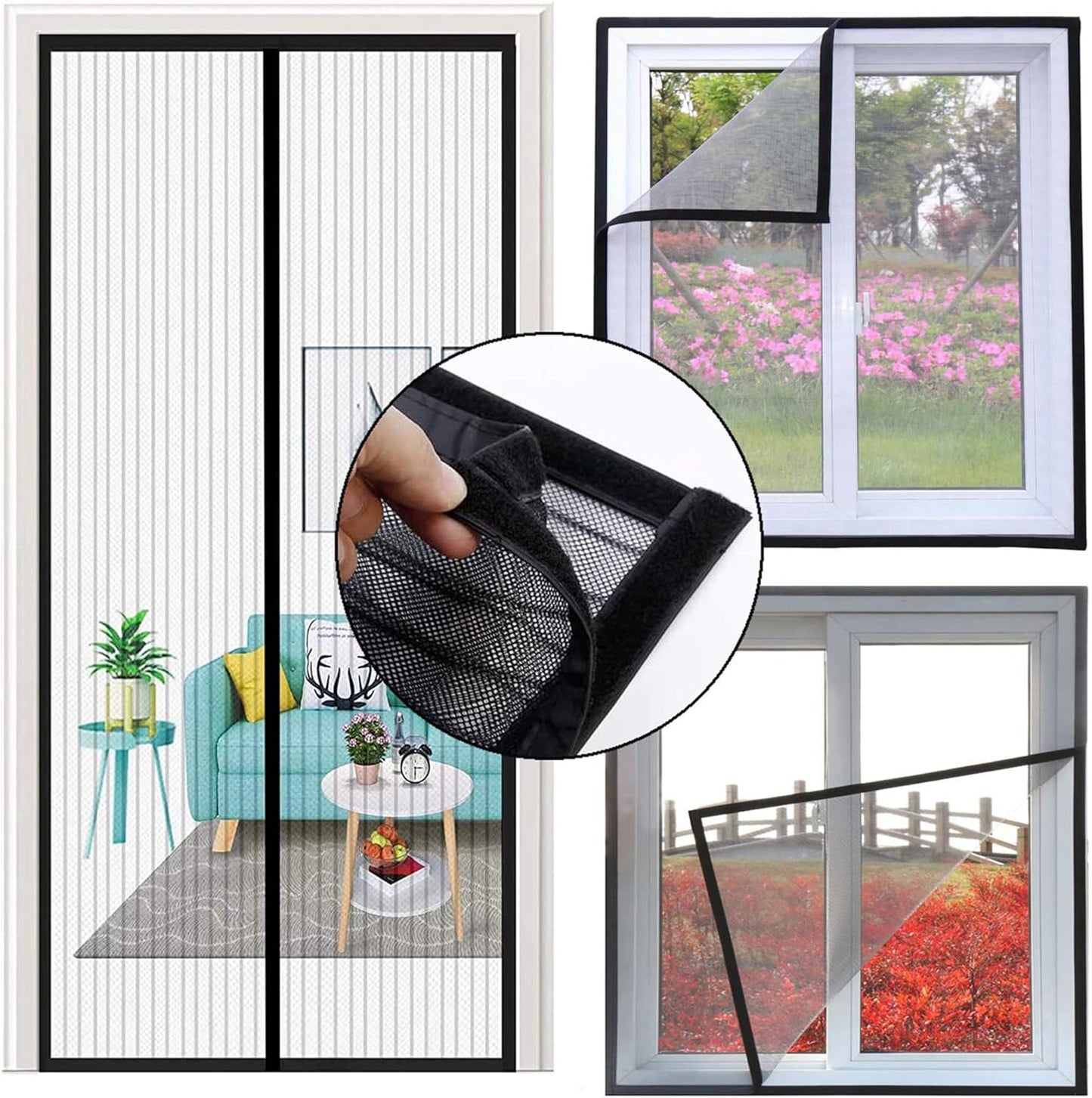BRAVESHINE Black Industrial-Strength Self Adhesive Hook and Loop Roll - 0.8 Inch 16.5FT Double Sided Hook and Loop Strips Fasteners Tape for Sewing, Pedal Board, Mounting or Hanging Items
