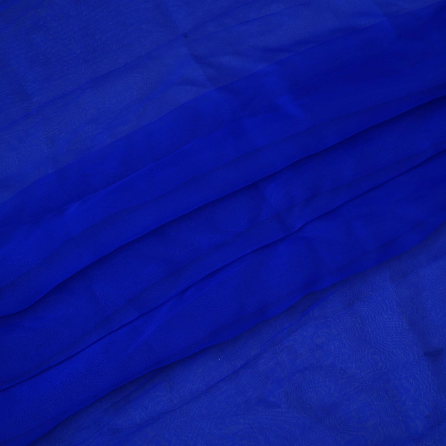 Organza Fabric 5 Yard Bridal Solid Sheer Organza Fabric Bolt for Wedding Dress, Fashion, Crafts, Decorations Silky Shiny Organza 44" - (5 Yard, Royal Blue)