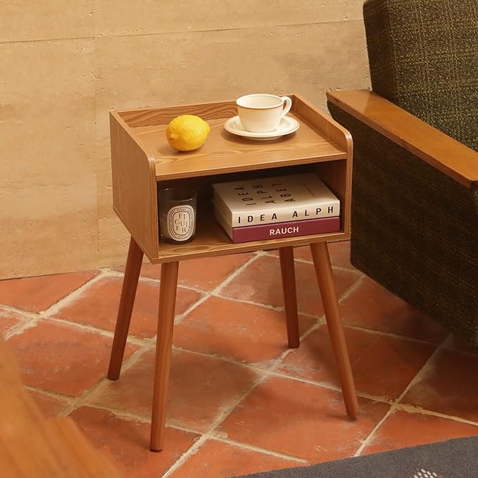 MaxSmeo Nightstand, Mid Century Modern Side Table Bedroom - Image 7