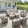 Wicker Patio Furniture Set-7 PieceAll Weather Outdoor Conversation Sets by AMCLOBA