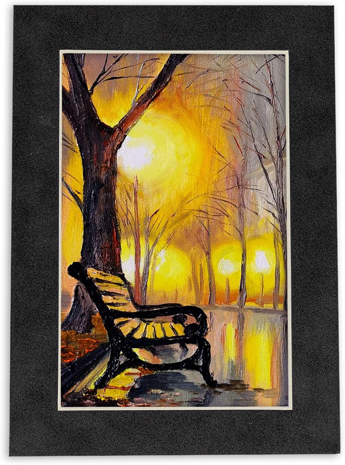 Poster Palooza 8x10 Mat Bevel Cut for 6x8 Photos - Acid Free Dark Grey Suede Precut Matboard - For Pictures, Photos, Framing - 4-ply Thickness