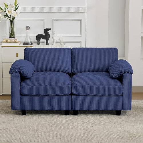 61'' Modular Loveseat Sofa, Extra Deep Seat Cloud Couch by HATPPTO