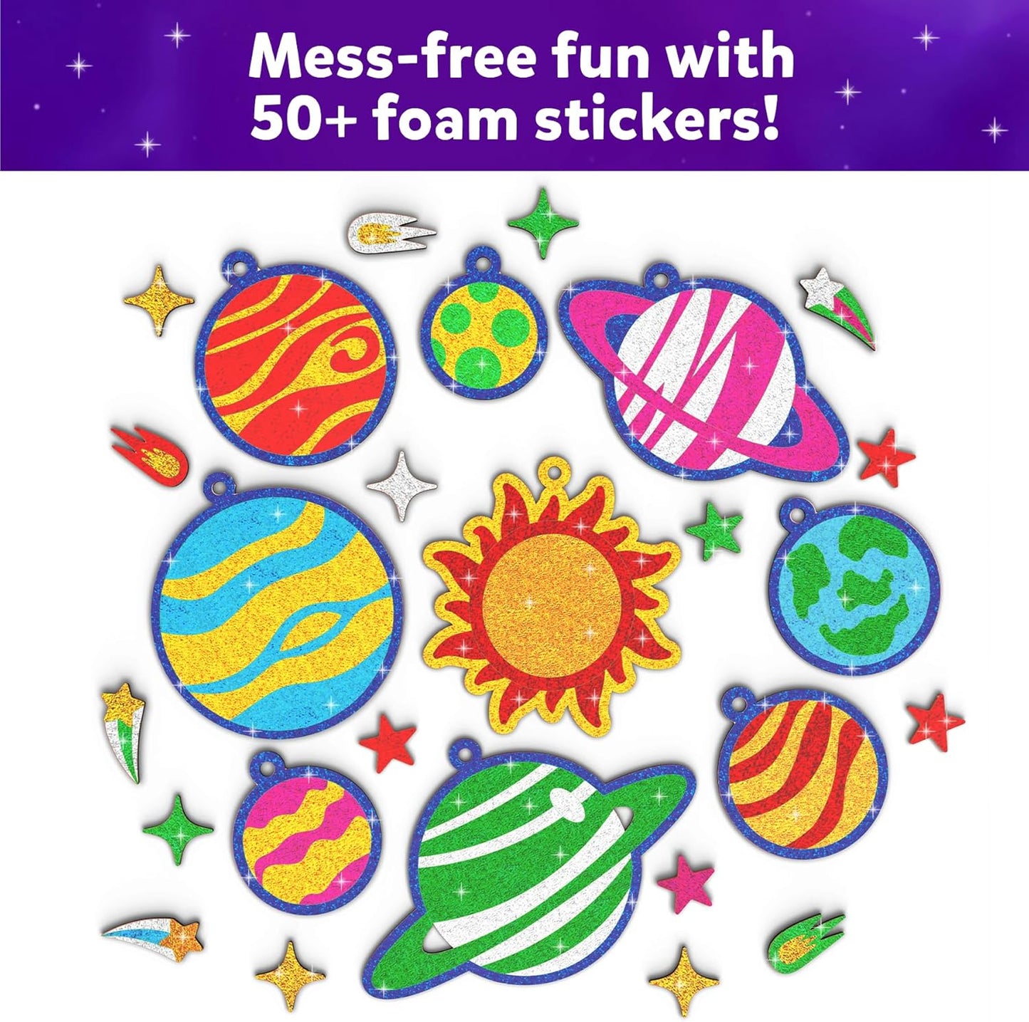 Skillmatics Foil Fun Solar System - Space Art & Craft Kit for Kids, Mess-Free Fun, Creative Activity, DIY Decor, Gifts for Boys & Girls Ages 4, 5, 6, 7, 8, 9, 10, 11, 12
