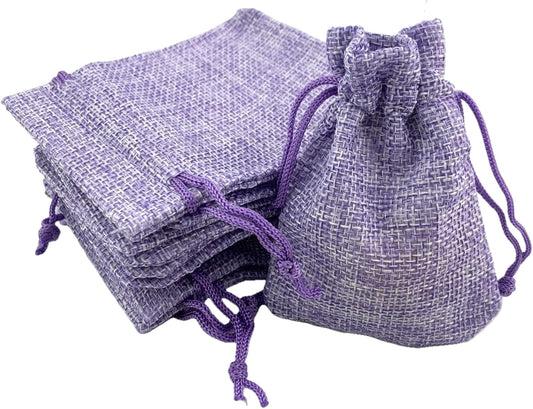 Palmhomee Pack of 25 Burlap Gift Bags with Drawstring Linen Jewelry Pouches Wedding Hessian Jute Bags for Birthday Jewelry and Treat Pouches Party Wedding Favors Gift Art and DIY Craft (2.8x3.6