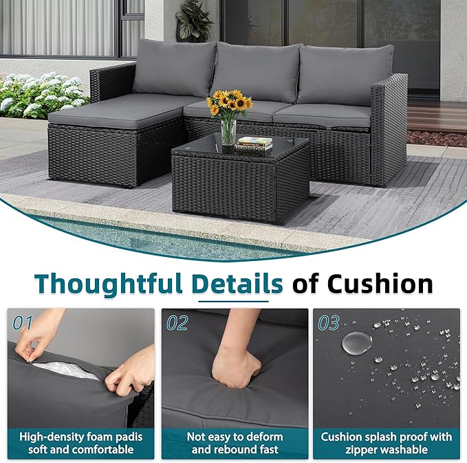 SUNLEI 4-Piece Patio Furniture Set - Image 5
