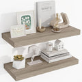 Acovy 24 Inch Floating Shelves, 3D Textured Wood Grain, Wooden Shelves by Acovy