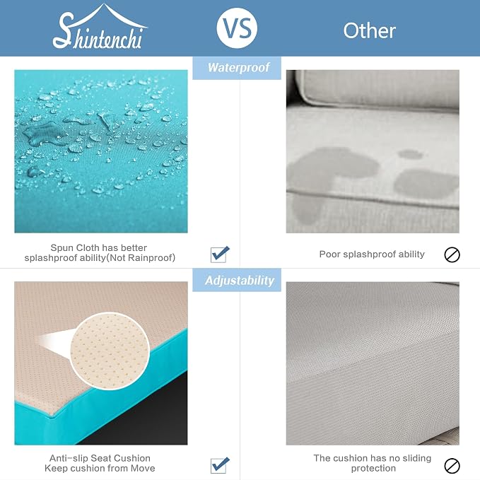 5 Piece Outdoor Patio Furniture Set, All Weather Conversation Set - Image 3