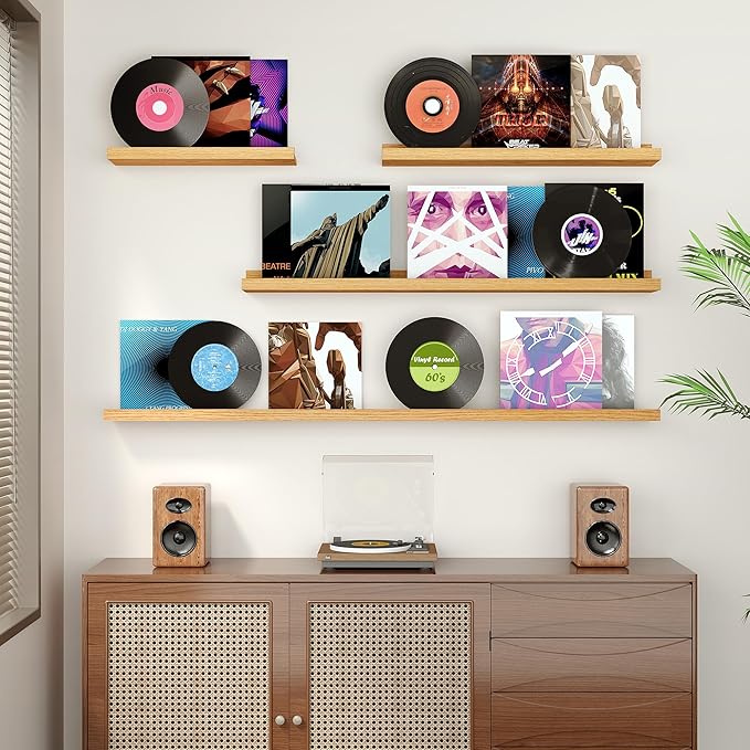 Floating Shelves for Wall, 24 inch Wood Floating Shelves Set of 2, Picture - Image 5