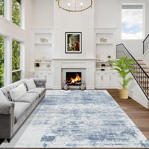 4x6 Area Rugs Washable Rug: Modern Abstract Living Room Rug Soft Anti-Skid Thin by GENTDRIZZ