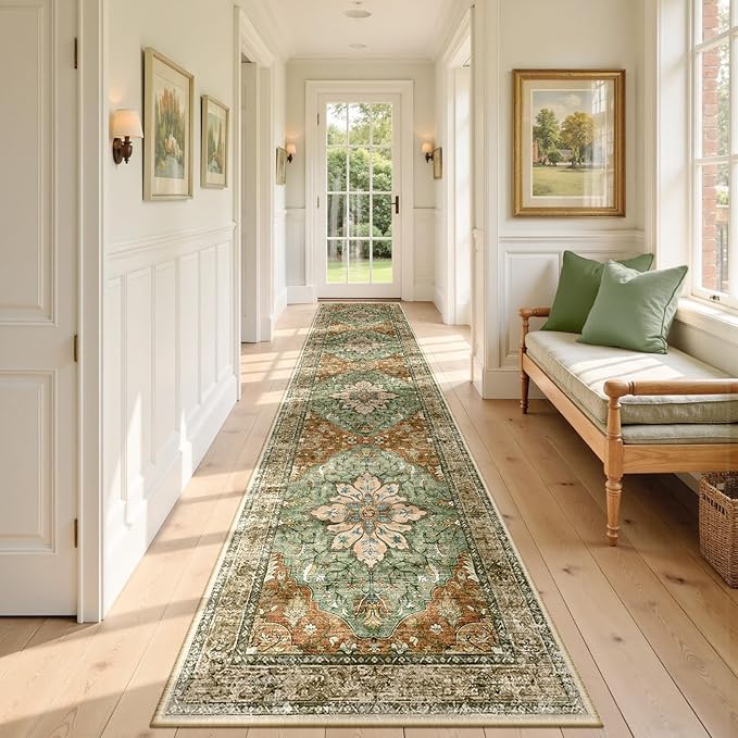 RELEANY Area Rugs 2'6"x14' Runner Rug Non Slip Washable by RELEANY